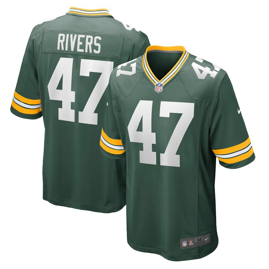 Men Green Bay Packers 47 Chauncey Rivers Nike Green Game NFL Jersey